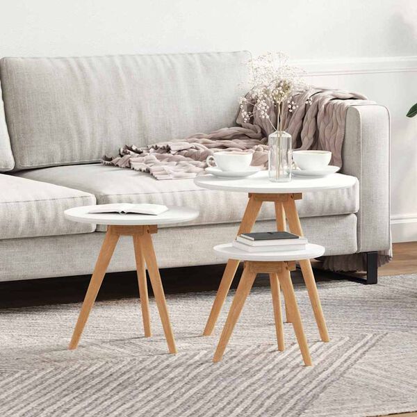 vidaXL Stolik kawowy Brązowy 50 x 50 x 46 cm Lite drewno orzechowe