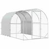 vidaXL Kurnik srebrny 400 x 200 x 200 cm Stal ocynkowana