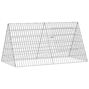 vidaXL Klatka dla kur Srebrny 110 x 55 x 55 cm Stal Galwanizowana