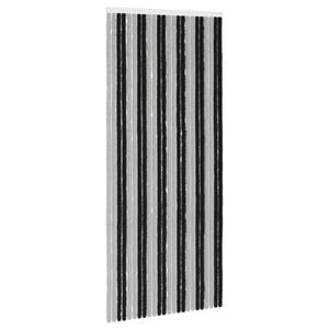 vidaXL Firanka owadobojna z chenillu Szary i czarny 100 x 230 cm