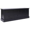 vidaXL Szafka pod TV, czarna, 108x30x40 cm, drewno paulownia