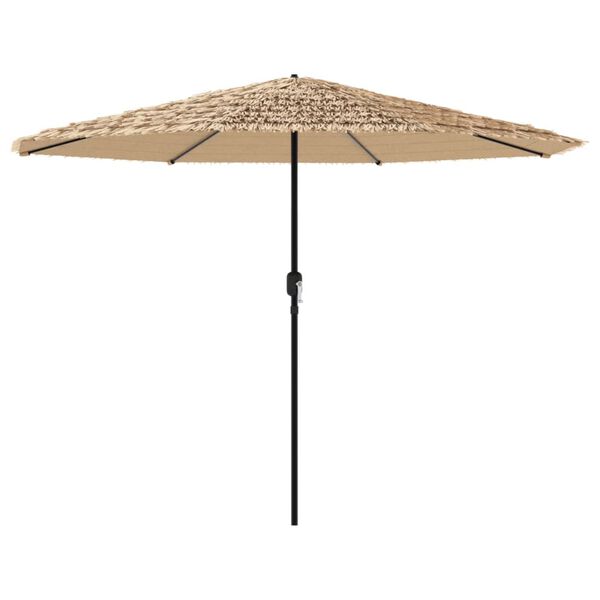 vidaXL Parasol ogrodowy na stalowym słupku, brązowy, 388x388x248 cm