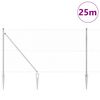 vidaXL Słupek ogrodzeniowy. Srebrny 25 x 1,2 m (siatka 50 mm) Stal