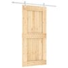 vidaXL Drzwi przesuwne Naturalne i białe 95 x 210 cm