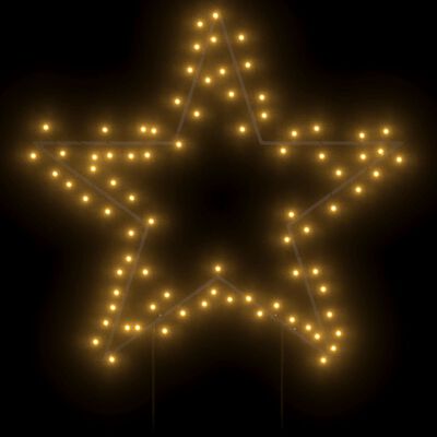 vidaXL Świąteczna gwiazda na szpikulcach, 80 LED, 60 cm