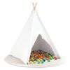 vidaXL Namiot Teepee Biały 120 x 120 x 150 cm Tkanina i Plastik