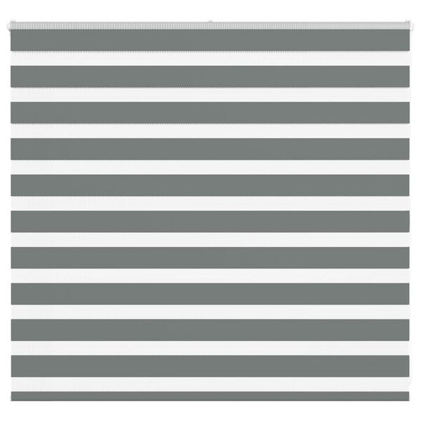 vidaXL Roleta zebra, ciemnoszara, szerokość tkaniny 150,9cm, poliester