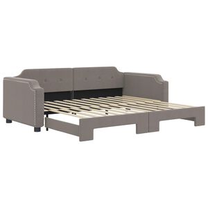 vidaXL Sofa rozsuwana, kolor taupe, 90x200 cm, tkanina