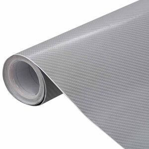 vidaXL Folie samochodowe 4D, 2 szt., srebrne, 100x150 + 50x150 cm