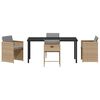 vidaXL Zestaw do jadalni w ogrodzie 5 pcs Beżowy polirattan