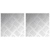 vidaXL Stopień 2 szt. 20 x 20 cm Srebrny Aluminium Kwadrat