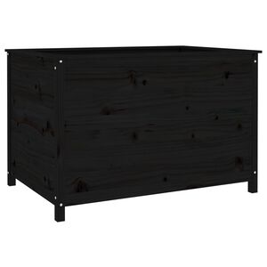 vidaXL Podwyższona donica ogrodowa, czarna, 119,5x82,5x78 cm, sosna