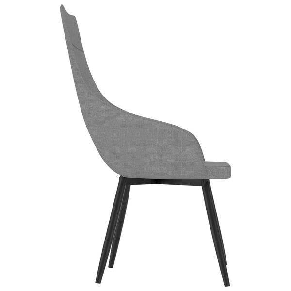 vidaXL Fotel, jasnoszary, tapicerowany tkaniną