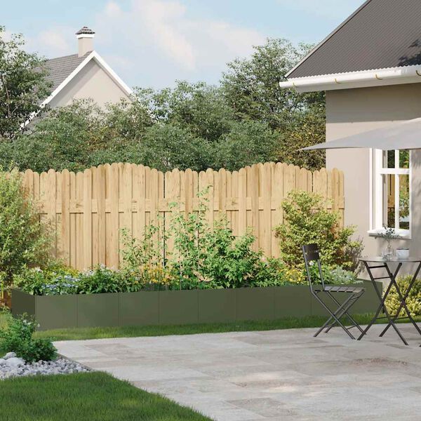 vidaXL Doniczka Oliwkowo-zielona 360x80x40 cm Stalowa