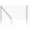 vidaXL Płot Euro z Kolcami 10 x 1,4 m Stal pokryta PVC zielony Siatka