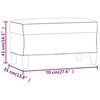 vidaXL Ławka, taupe, 70x35x41 cm, tapicerowana tkaniną