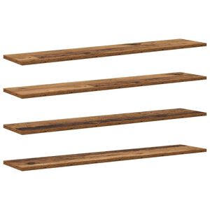 vidaXL P&oacute;łka na książki 4 pcs Brązowy 100 x 20 x 1,5 cm