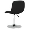vidaXL Obrotowe krzesło stołowe, czarne, obite tkaniną