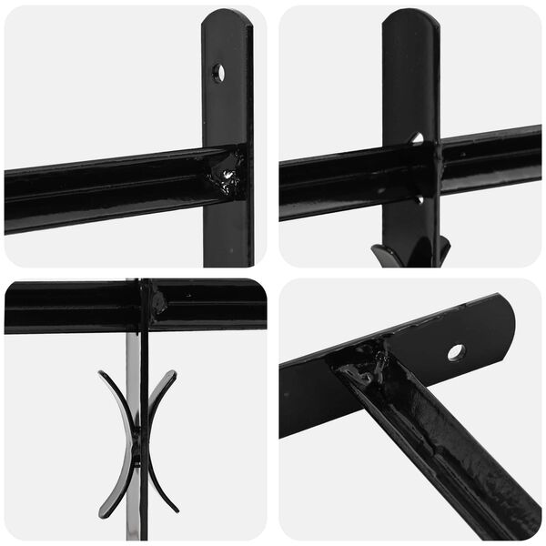 vidaXL Kratka Okienna Czarny 115 x 30 cm Stal malowana proszkowo