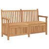 vidaXL Ławka ogrodowa z drzwiami 150 x 60 x 90 cm Lite drewno teakowe