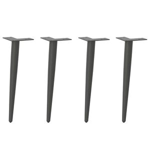 vidaXL Nogi do stolika kawowego w kształcie stożka 4 szt. Antracyt 30-31 cm Stal