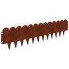 vidaXL Krawężnik do trawnika 10 pcs 103 x 25 cm Stal Rdzawy