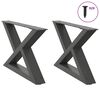 vidaXL Nogi do stolika kawowego 2 szt. Antracyt 60x(30-31,3) cm Stal