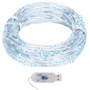 vidaXL Sznur lampek, 40 m, 400 micro LED, zimna biel, 8 funkcji