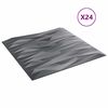 vidaXL Panele ścienne 24 pcs Szary Kamień 50 x 50 cm Pianka XPS