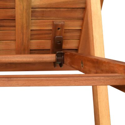 vidaXL Leżak ze stolikiem bocznym, lite drewno akacjowe