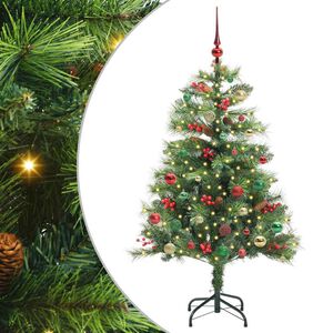 vidaXL Sztuczna choinka 150 LED Ciepła biel PVC i Metal zielony
