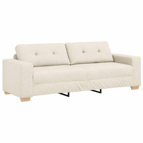 vidaXL Sofa Beżowy 221 x 80 x 80 cm Tkanina lniana