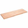vidaXL Blat do łazienki, jasnobrązowy, 140x50x(2-4) cm, lite drewno
