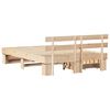 vidaXL Ramka ł&oacute;żka z szufladą Brązowy 150 x 200 cm Lite drewno sosnowe