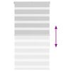 vidaXL Roleta zebra, jasnoszara, szerokość tkaniny 65,9 cm, poliester