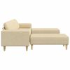 vidaXL Sofa do salonu 3 pcs Kremowy Poliester
