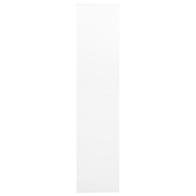 vidaXL Szafa biurowa, biała, 90x40x180 cm, stal i szkło hartowane