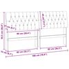 vidaXL Tapicerowane wezgłowie Jasnoszary 180 cm Lite drewno sosnowe