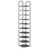 vidaXL Stojak na buty 10-poziomowy czarny 33x33x174 cm