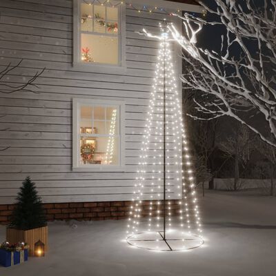 vidaXL Choinka stożkowa, 310 zimnych białych LED, 100x300 cm
