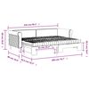 vidaXL Sofa rozsuwana z materacami, jasnoszara, 80x200 cm, aksamit