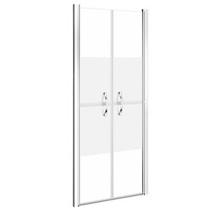 vidaXL Drzwi prysznicowe, szkło częściowo mrożone, ESG, 71x190 cm