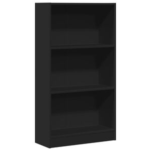 vidaXL Regał, czarny, 60x24x109 cm, materiał drewnopochodny