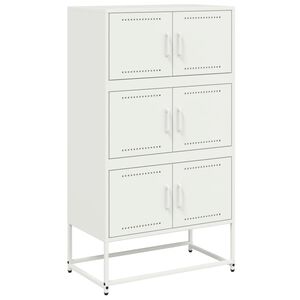 vidaXL Szafka, biała, 68,5x38,5x123,5 cm, stal