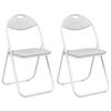 vidaXL Krzesło składane 2 pcs Biały 48 x 43,5 x 81 cm