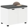 vidaXL Ławka w przedpokoju z poduszką z drzwiami Biały 60 x 38 x 46 cm