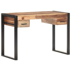 vidaXL Biurko, 110x50x76 cm, lite drewno