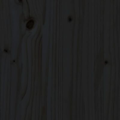 vidaXL Biurko, czarne, 110x53x117 cm, lite drewno sosnowe