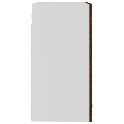 vidaXL Przeszklona szafka wisząca, brązowy dąb, 40x31x60 cm