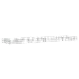 vidaXL Podwyższona donica gabionowa, galwanizowana stal, 400x100x20 cm